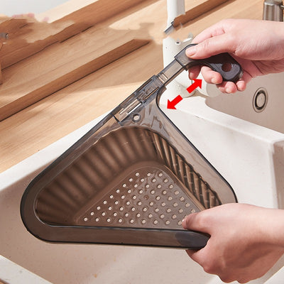 Semitransparent Triangular Food Residue Draine Rack For Household Use