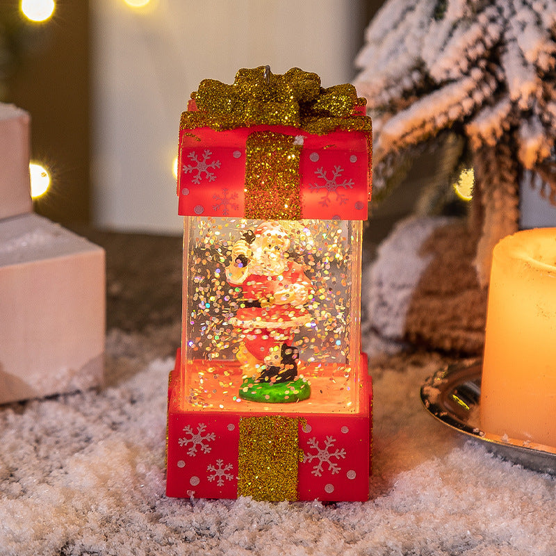 Christmas Decorations Crystal Ball Christmas Gift Box Lights - Antique Decore