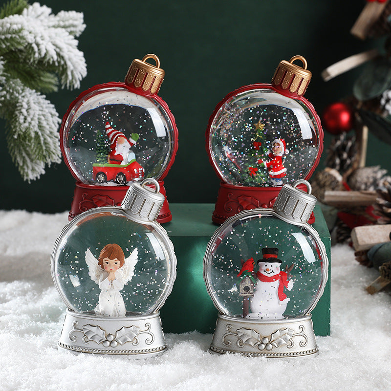 Christmas Holiday Decorations Luminous Simulation Flat Light LED Decoration Scene Layout Flame Light Home Decor - Antique Decore
