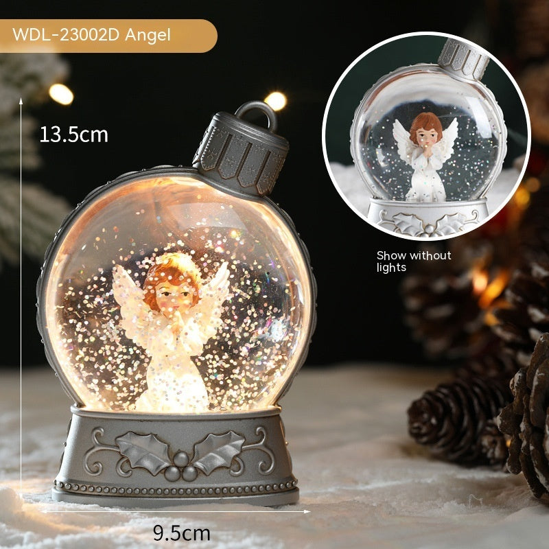 Christmas Holiday Decorations Luminous Simulation Flat Light LED Decoration Scene Layout Flame Light Home Decor - Antique Decore