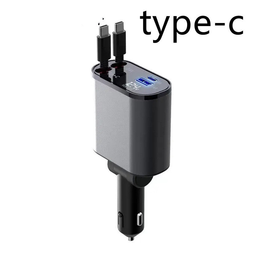 Metal Car Charger 100W Super Fast Charging Car Cigarette Lighter USB And TYPE-C Adapter - Antique Decore