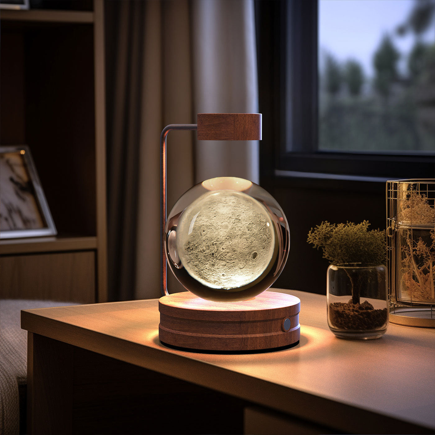 Crystal Ball Cosmic Dinosaur Indoor Night Light USB Power Warm Bedside Light Birthday Gift Night Lamp - Antique Decore