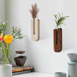 Indoor Wall Hanging Planter Wooden Vase - Antique Decore