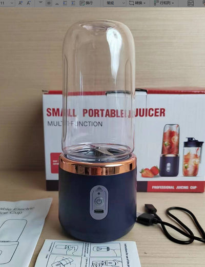 6blade Portable Blender Mini Juicer Cup Extractor Smoothie USB Charging Fruit Squeezer Blender Food Mixer Ice Crusher Portable Juicer Machine - Antique Decore