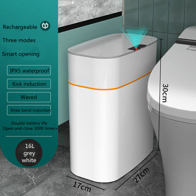 Smart Trash Can With Lid For Bedroom And Living Room Kitchen Storage Box Trash Can Induction Small Car Box Automatic Smart Dustbin Smart Trash Bin - Antique Decore