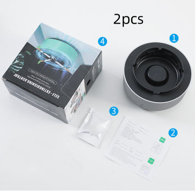 Smoke Removal Air Purification Ashtray Anion Purification Practical Automatic Purifier Ashtray Portable Gadgets For Car Ashtray - Antique Decore