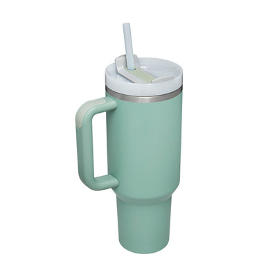 40 Oz Tumbler With Handle Straw Insulated, Stainless Steel Spill Proof Vacuum Coffee Cup Gifts For Valentine Lover