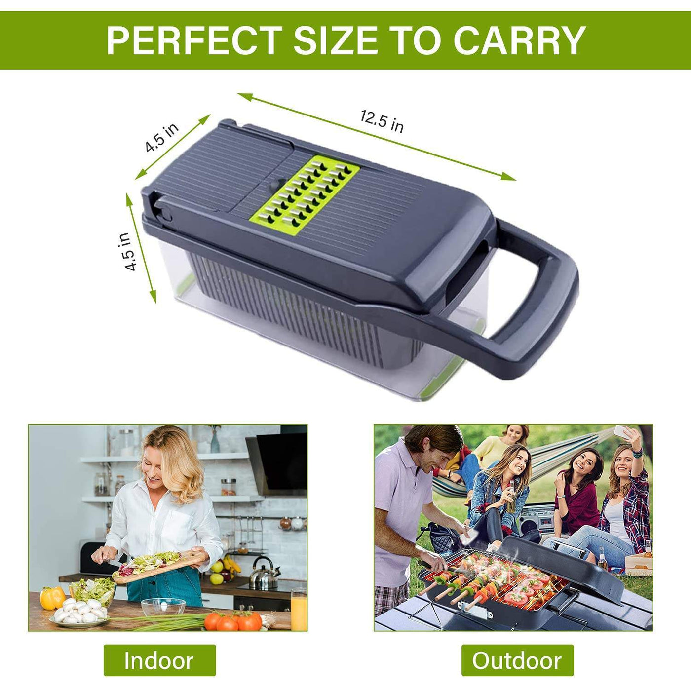 12 In 1 Manual Vegetable Chopper Kitchen Gadgets Food Chopper Onion Cutter Vegetable Slicer - Antique Decore