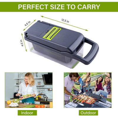 12 In 1 Manual Vegetable Chopper Kitchen Gadgets Food Chopper Onion Cutter Vegetable Slicer - Antique Decore
