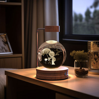 Crystal Ball Cosmic Dinosaur Indoor Night Light USB Power Warm Bedside Light Birthday Gift Night Lamp - Antique Decore