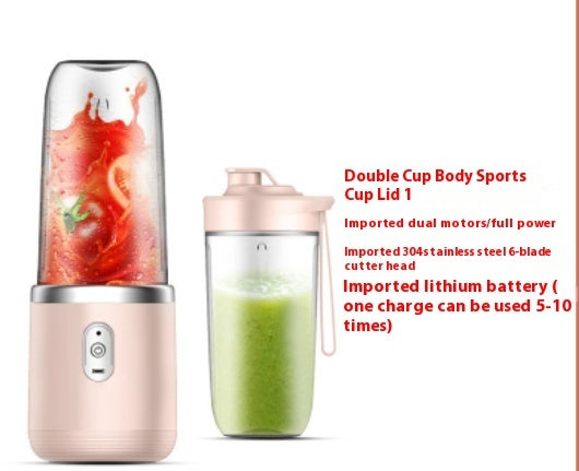 6blade Portable Blender Mini Juicer Cup Extractor Smoothie USB Charging Fruit Squeezer Blender Food Mixer Ice Crusher Portable Juicer Machine - Antique Decore