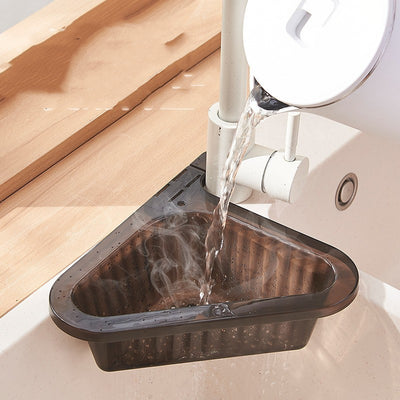 Semitransparent Triangular Food Residue Draine Rack For Household Use