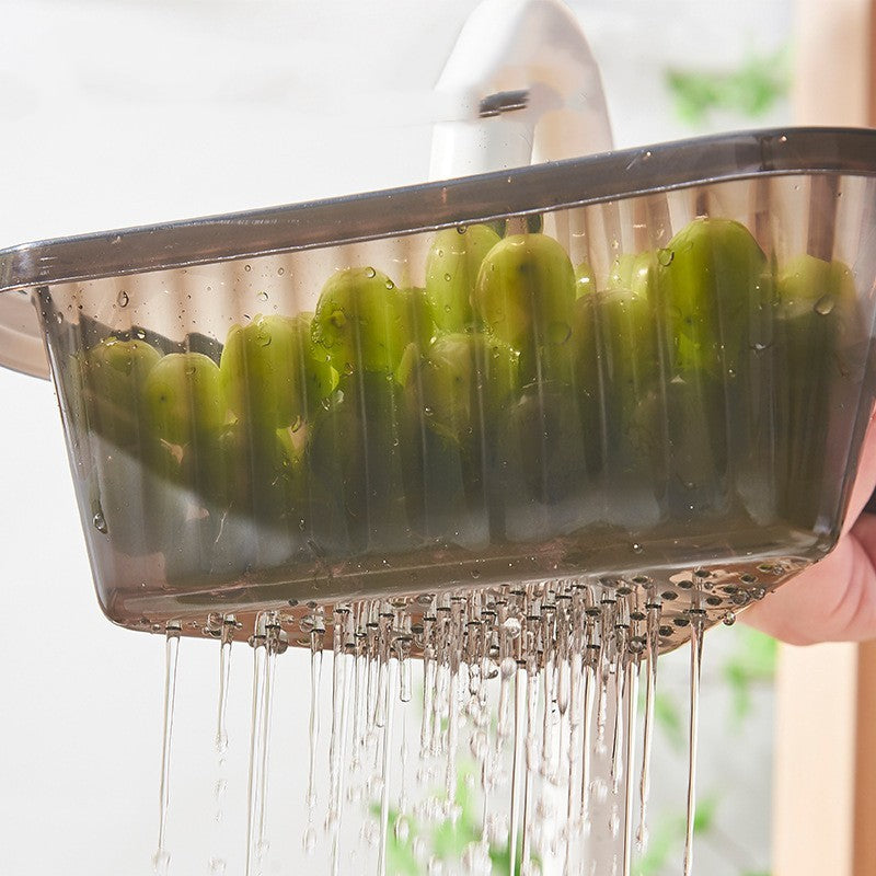 Semitransparent Triangular Food Residue Draine Rack For Household Use