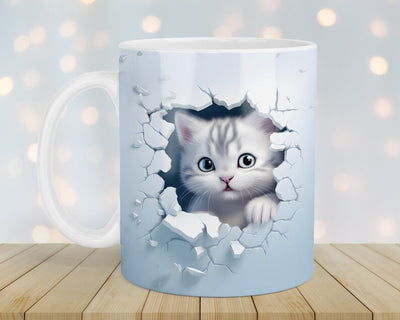 Cat Hollow Wall Ceramic Coffee Mug - Antique Decore