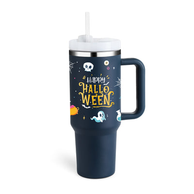 40 Oz Tumbler With Handle Straw Insulated, Stainless Steel Spill Proof Vacuum Coffee Cup Gifts For Valentine Lover