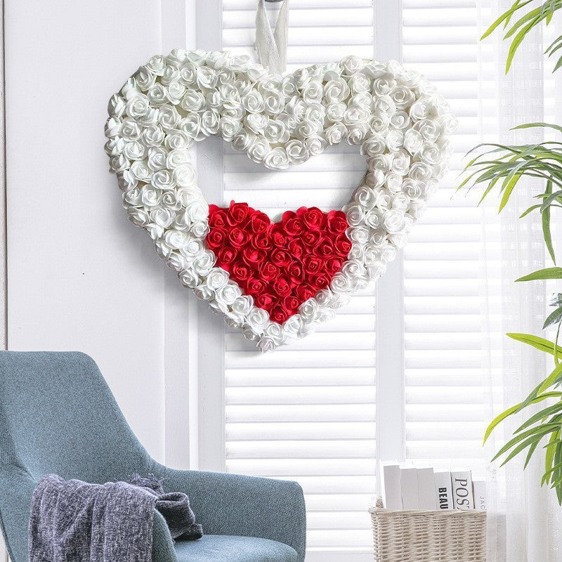 Valentine's Day Double Love Garland Holiday Atmosphere Dress Up Ornaments - Antique Decore