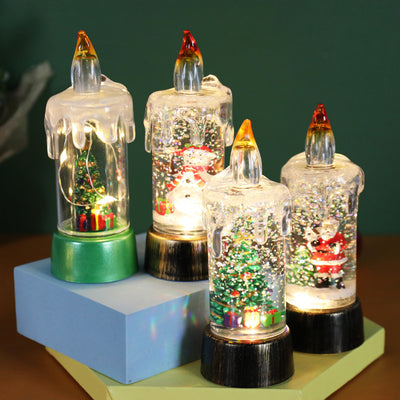 Christmas Decorations Candle Light Crystal Desktop Ornaments - Antique Decore