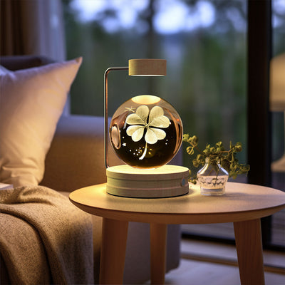 Crystal Ball Cosmic Dinosaur Indoor Night Light USB Power Warm Bedside Light Birthday Gift Night Lamp - Antique Decore