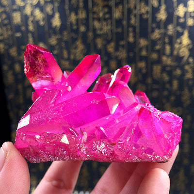 Natural Rose Red Crystal Cluster Purification And Degaussing Office Ornaments