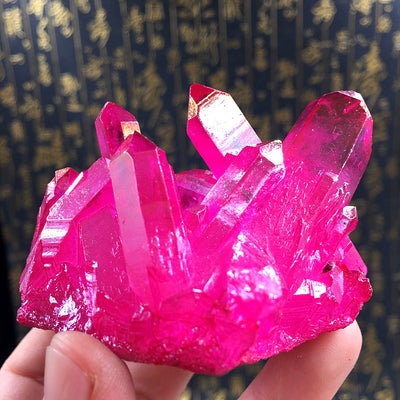 Natural Rose Red Crystal Cluster Purification And Degaussing Office Ornaments