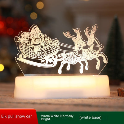 Christmas Decoration 3D Lamp Acrylic LED Night Lights - Antique Decore