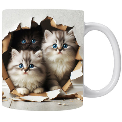 Cat Hollow Wall Ceramic Coffee Mug - Antique Decore