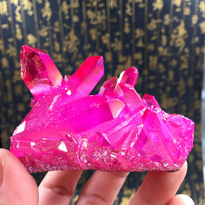 Natural Rose Red Crystal Cluster Purification And Degaussing Office Ornaments