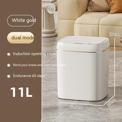 Smart Trash Can With Lid For Bedroom And Living Room Kitchen Storage Box Trash Can Induction Small Car Box Automatic Smart Dustbin Smart Trash Bin - Antique Decore