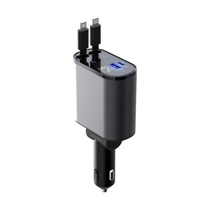 Metal Car Charger 100W Super Fast Charging Car Cigarette Lighter USB And TYPE-C Adapter - Antique Decore