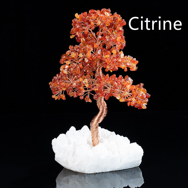 Crystal Bottom Fortune Lucky Tree Handicraft Ornaments