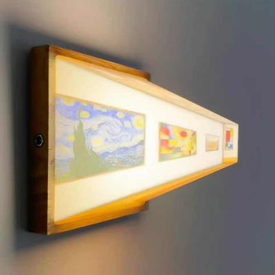 3D Illusion Night Light Gallery Bedside Picture Style Creative Modern Simulate Sunshine Drawing Night Light Gift - Antique Decore