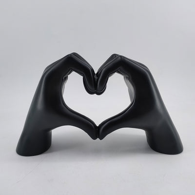 Love Heart Decoration Heart Shaped Love Finger Statue Resin Crafts - Antique Decore