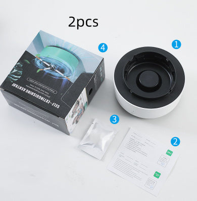 Smoke Removal Air Purification Ashtray Anion Purification Practical Automatic Purifier Ashtray Portable Gadgets For Car Ashtray - Antique Decore
