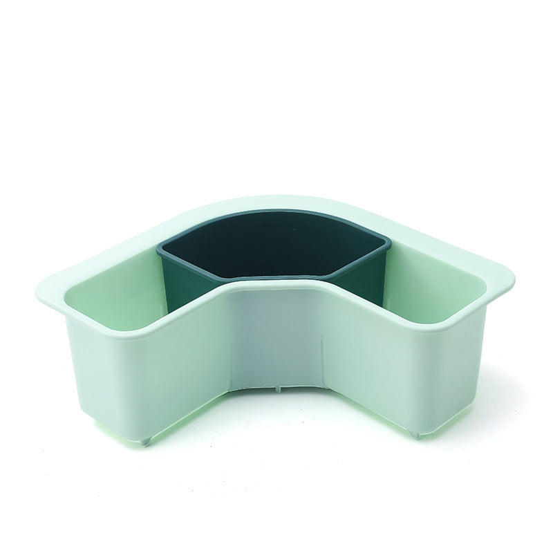 Kitchen Washing Triangular Drain Basket Can Be Divided Into Storage Rack