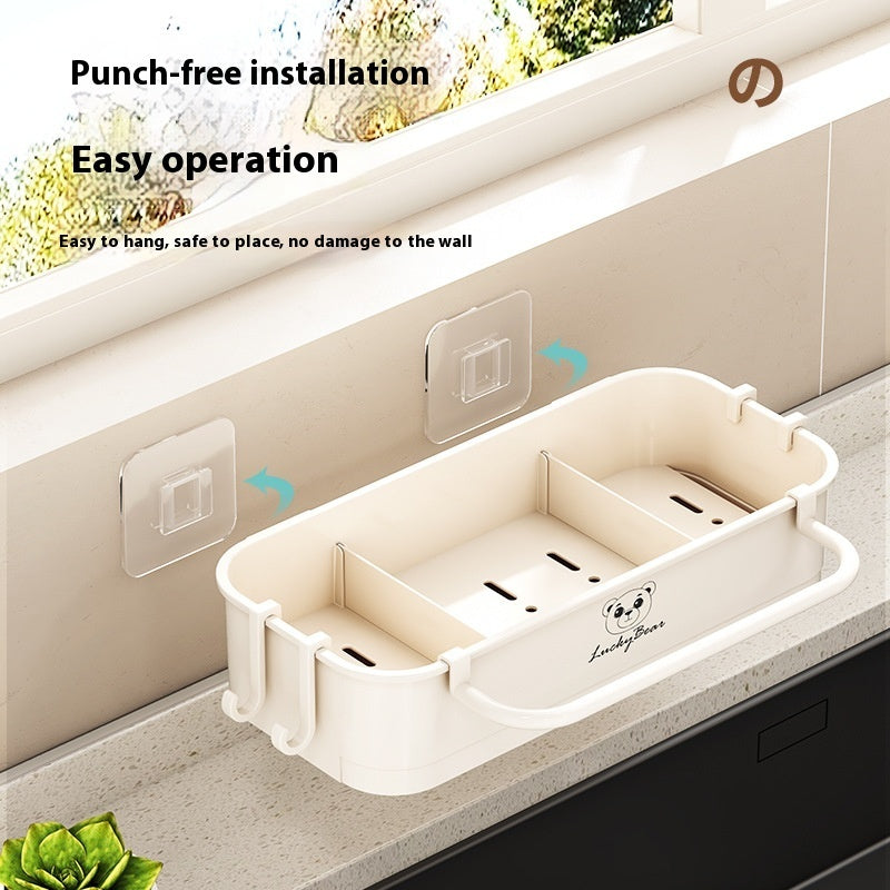 Kitchen Sink Storage Shelf Wall Hanging Multifunctional
