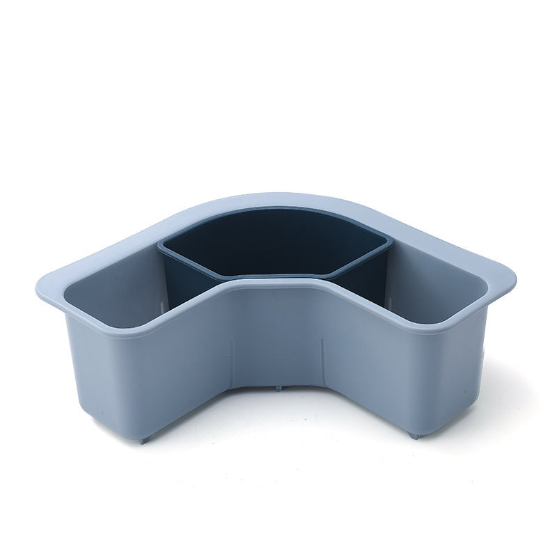 Kitchen Washing Triangular Drain Basket Can Be Divided Into Storage Rack