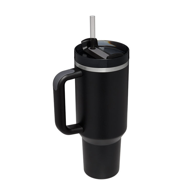 40 Oz Tumbler With Handle Straw Insulated, Stainless Steel Spill Proof Vacuum Coffee Cup Gifts For Valentine Lover