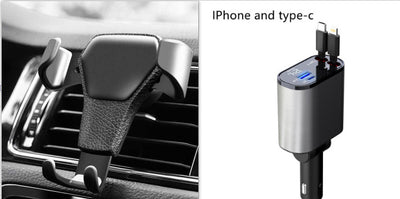 Metal Car Charger 100W Super Fast Charging Car Cigarette Lighter USB And TYPE-C Adapter - Antique Decore