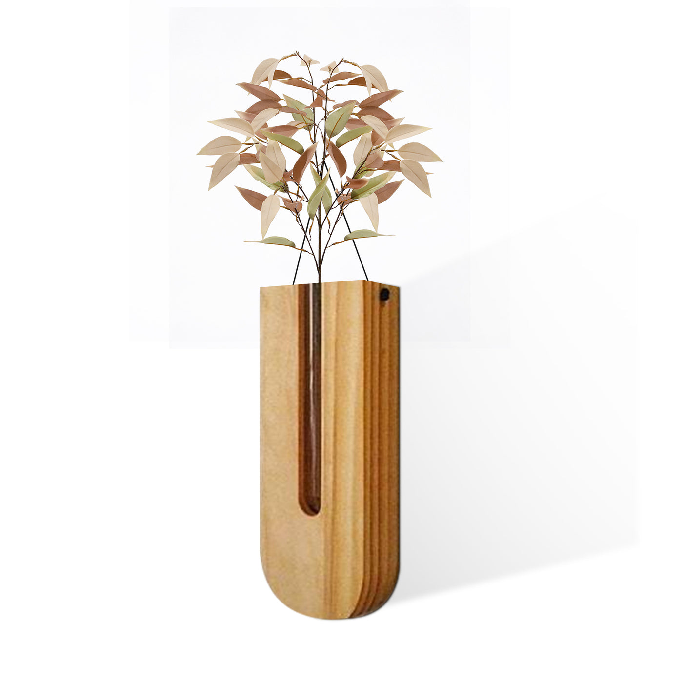 Indoor Wall Hanging Planter Wooden Vase - Antique Decore