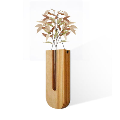 Indoor Wall Hanging Planter Wooden Vase - Antique Decore