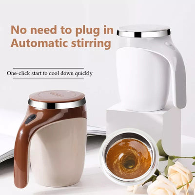 Rechargeable Model Automatic Stirring Cup Coffee Cup High Value Electric Stirring Cup Lazy Milkshake Rotating Magnetic Water Cup - Antique Decore