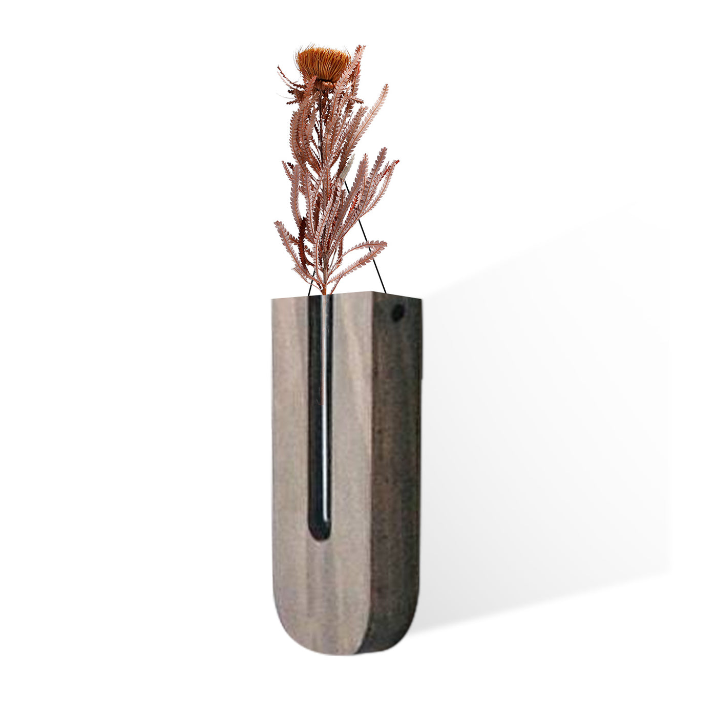 Indoor Wall Hanging Planter Wooden Vase - Antique Decore