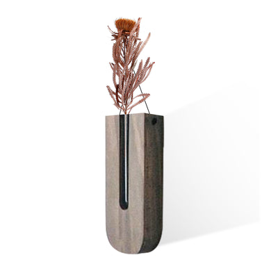 Indoor Wall Hanging Planter Wooden Vase - Antique Decore