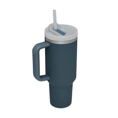 40 Oz Tumbler With Handle Straw Insulated, Stainless Steel Spill Proof Vacuum Coffee Cup Gifts For Valentine Lover