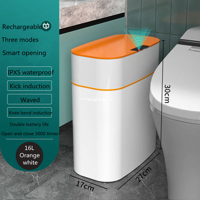 Smart Trash Can With Lid For Bedroom And Living Room Kitchen Storage Box Trash Can Induction Small Car Box Automatic Smart Dustbin Smart Trash Bin - Antique Decore