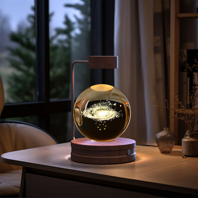 Crystal Ball Cosmic Dinosaur Indoor Night Light USB Power Warm Bedside Light Birthday Gift Night Lamp - Antique Decore